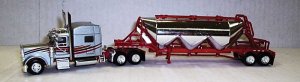 Trucks n Stuff SPEC009 - HO Peterbilt SPEC009 Laidlaw 389 Peterbilt with Chrome Pneumatic Bulk Tr...