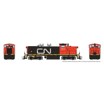 Rapido 10574 - HO GMD-1 (DC/DCC/Sound): CN - Noodle Red Cab: #1910