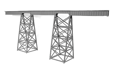 Micro Engineering 75519 - N Scale Tall Steel Viaduct - Standard Bridge, Scale 320' 97.6m