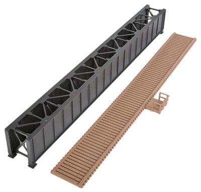 Walthers Cornerstone 4508 - HO 90ft Single-Track Railroad Deck Girder Bridge - Kit