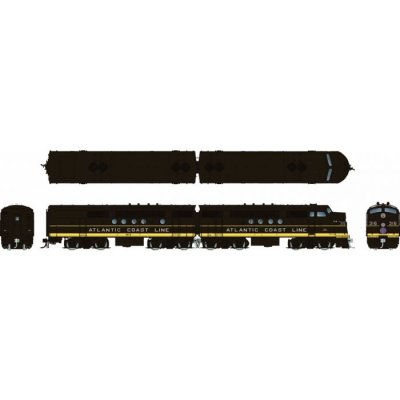 Rapido 1004505 - HO Scale EMD FT A+B (DC/DCC/Sound): ACL - Black & Yellow: #316A + 316B