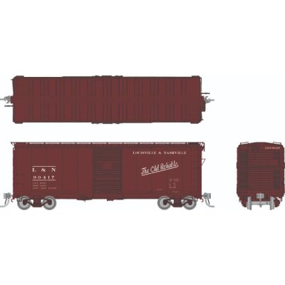 Rapido 1011010-2 - HO 1937 AAR 40' Boxcar - Round Corner: Lousville & Nashville: Single Car #9026...