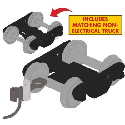 Rapido 102172 - Rapido Bits: HO Track-Powered EOT Flasher + Trucks: Silver + 33 inch wheels
