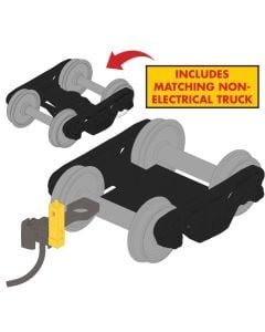 Rapido 102173 - Rapido Bits: HO Track-Powered EOT Flasher + Trucks: Yellow + 33 inch wheels