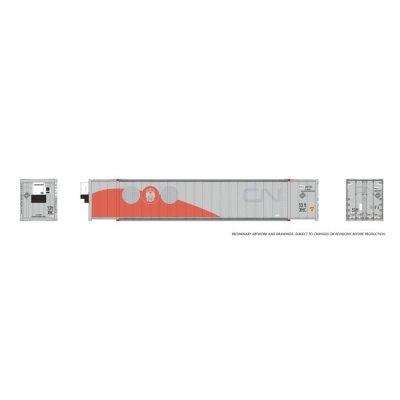 Rapido 1069013 - HO 53' high-cube Container (2-pack): ROLU (ROLX)