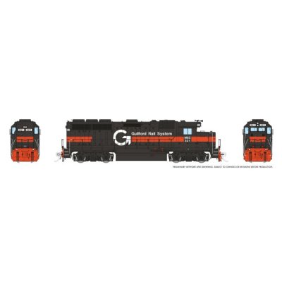 Rapido 1078516 - HO EMD GP40 (DC/DCC/Sound): Guilford - Gray & Orange, MEC Lettering: #321