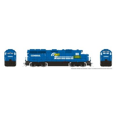 Rapido 1078025 - HO EMD GP40 (DC/Silent): MKT - Conrail Patch: #243