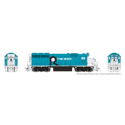 Rapido 1078030 - HO EMD GP40 (DC/Silent): Rock Island - Blue Scheme: #3001