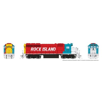 Rapido 1078533 - HO EMD GP40 (DC/DCC/Sound): Rock Island - Maroon & Blue: #4710