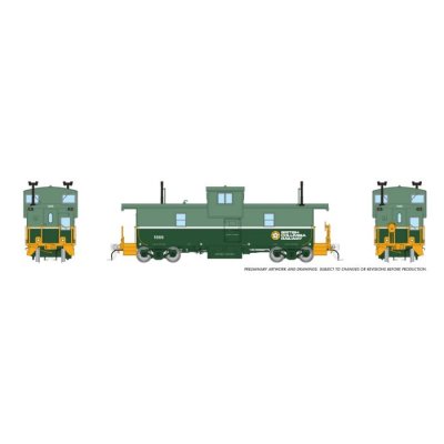 Rapido 1101010 - HO Squamish Caboose: BCR - Two-Tone Green, Late Dogwood Logo: #1866