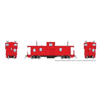 Rapido 1101020 - HO Squamish Caboose: Generic Red w/ lights