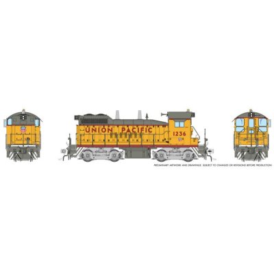 Rapido 1106511 - HO Scale EMD SW10 (DC/DCC/Sound): Union Pacific - Late w/ Small Cab Herald: #123...