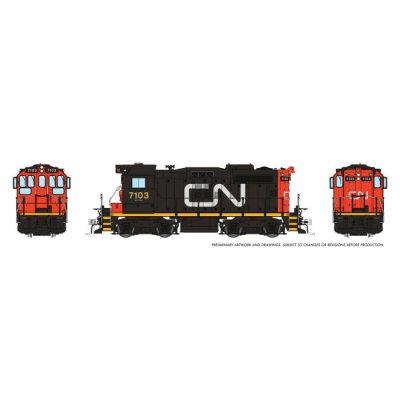 Rapido 1108503 - HO SCALE CN SWEEP (DC/DCC/Sound): CN - Large Noodle: #7103