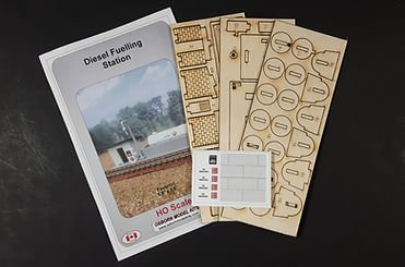 Osborn Models 1122 - HO Scale Diesel Fueling Station - Wood Kit