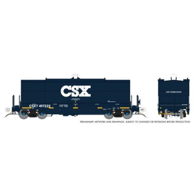 Rapido 1128002 - HO Greenbrier Coil Car: CSX - Blue: 6-Pack #2