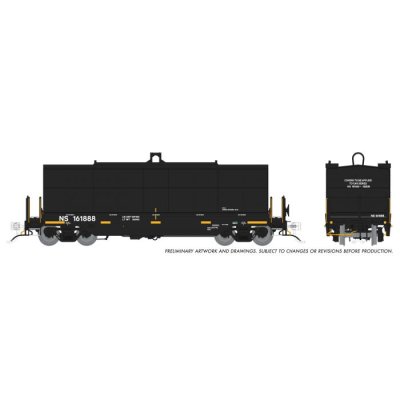 Rapido 1128007 - HO Greenbrier Coil Car: Norfolk Southern - Black w/ No Logo: 6-Pack #2