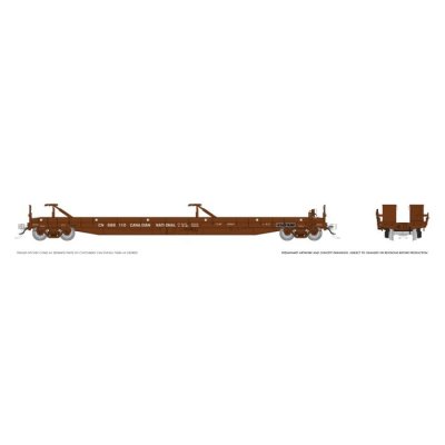 Rapido 1130002 - HO Vancouver Iron Works Piggyback Flatcar: Canadian National: 6-Pack #4