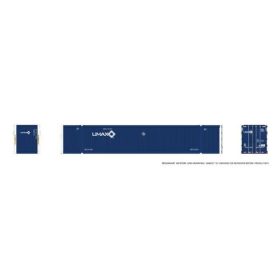 Rapido 1141504 - HO 53' Reinforced Outside-Braced Container (2-pack): Umax