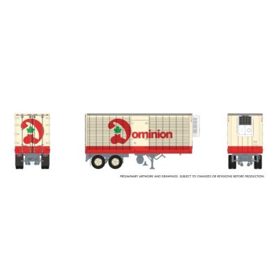 Rapido 1146018 - HO 26' Can-Car Trailer: Dominion Grocers: #148