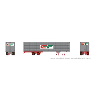 Rapido 1146030 - HO 40’ Fruehauf Fluted Side Volume Van: Canadian Freightways: #59-348