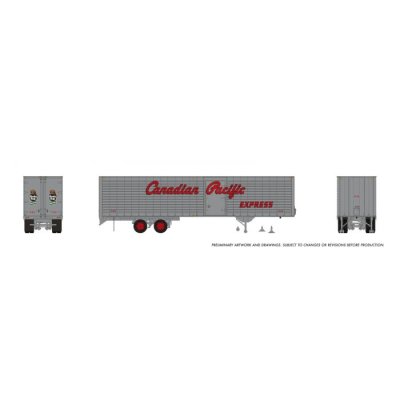 Rapido 1146033 - HO 40’ Fruehauf Fluted Side Volume Van: Canadian Pacific Express: #534X