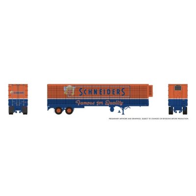 Rapido 1146067 - HO 45' Trailmobile Dry Van Trailer: Schneiders Meats: #546