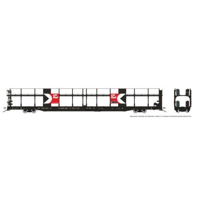 Rapido 1024003 - HO NSC 89' Bi-Level Autorack: CP Rail - Multimark: 6-Pack