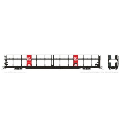 Rapido 1024004 - HO NSC 89' Bi-Level Autorack: CP Rail - Red Panel: 6-Pack