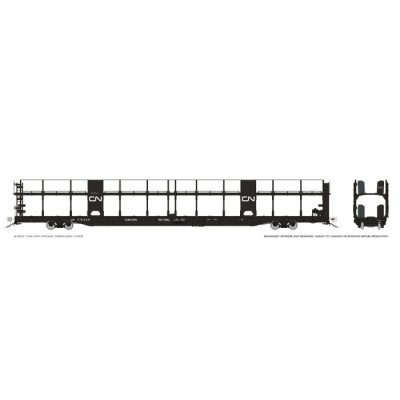 Rapido 1024005 - HO NSC 89' Bi-Level Autorack: CN Rail - Delivery: 6-Pack