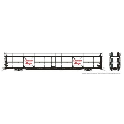 Rapido 1024101-3 - HO NSC 89' Tri-Level Autorack: CPR - Script: Single Car #550195