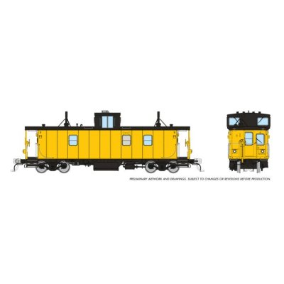 Rapido 166098 - HO HS Caboose: Painted/Unlettered - Yellow