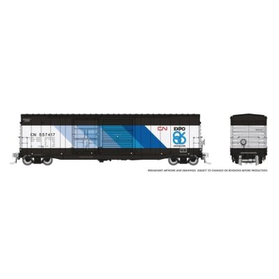Rapido 173004-1 - HO NSC 5304 Boxcar: CN - Expo 86 #557417
