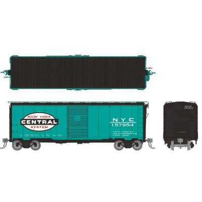 Rapido 181007-2 - HO 1937 AAR 40' Boxcar - Round corner: NYC - Green: Single Car #157092