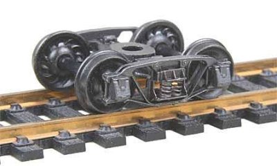 Kadee 509 - HO Scale 1898 Andrews Fully Sprung Metal Trucks -- Code 110 (.110") 33" Ribbed-Back R...