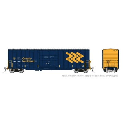 Rapido 1131006-2 - HO Trenton Works 5277cuft boxcar: Ontario Northland: Single Car #7430