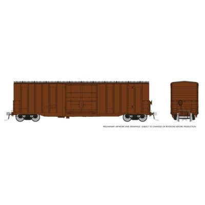 Rapido 1131099 - HO Trenton Works 5277cuft boxcar: Brown, Unlettered