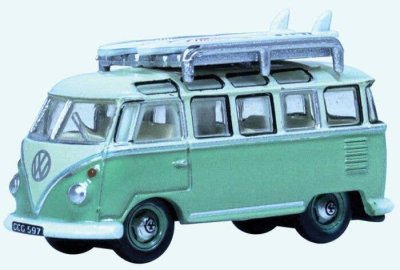 Oxford Diecast NVWS005 - N Scale 1951 Volkswagen T1 Samba Passenger Van - Assembled -- Turquoise,...