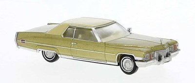 Brekina 18126 - HO 1972 Cadillac Coupe de Ville - Assembled -- Gold, Ivory