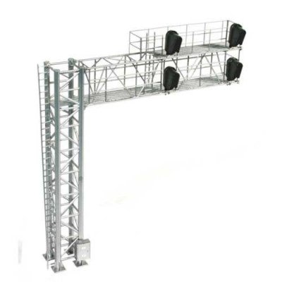 Atlas 70000098 - HO Scale 2-Track Modern Cantilever Signal Bridge -- 4 Signal Heads, Left-Hand