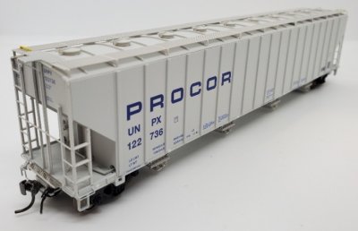 Rapido 157002 - HO 5820 Covered Hopper - Procor/UNPX (Blue Solid) (6pk) - FINAL SALE