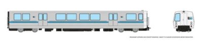 Rapido 204002 HO Bay Area Rapid Transit (DC/Silent): C End Car