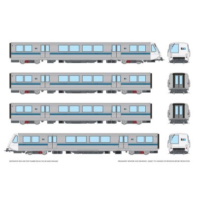 Rapido 204505 - HO Scale Bay Area Rapid Transit (DC/DCC/Sound): A-B-B-A Train #2