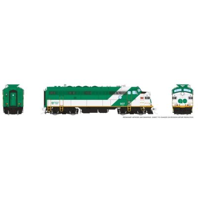 Rapido Trains 222552 - HO APCU (DC/DCC/Sound): GO - Green & White, Late Font: #907