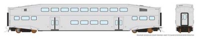 Rapido 146094 - HO Single BiLevel Commuter Car - Undecorated (Series III; 4-Window, Welded)