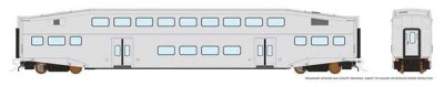 Rapido 146095 - HO Single BiLevel Commuter Car - Undecorated (Series IV; 4-Large Window, Welded)