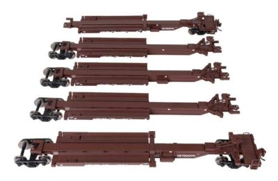 Walthers Mainline 5266 - HO Scale 263' Five-Unit All-Purpose 48' Spine Car - Ready to Run -- Conr...
