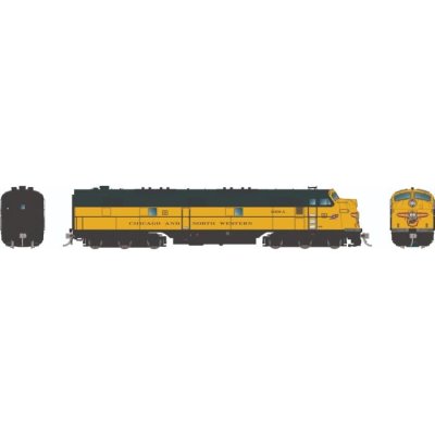 Rapido 29011 - HO EMD E7A (DC/Silent): Chicago & North Western - Yellow & Green: #5017B