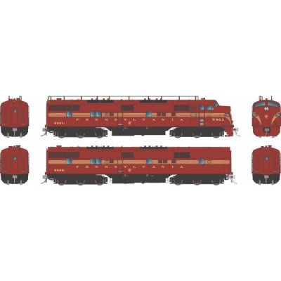 Rapido 29025 - HO EMD E7A + E7B (DC/Silent): Pennsylvania - 5 Stripe Scheme: #5883 + #5842B