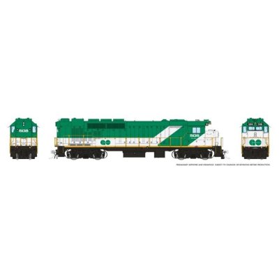 Rapido 34508 - HO GP40TC (DC/DCC/Sound): GO Transit - Green & White, Early Font: #504