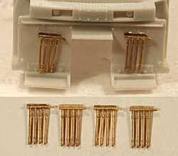 Cal Scale 548 - HO Scale 4-Line MU Cables -- Unpainted Brass Castings 2 Pair